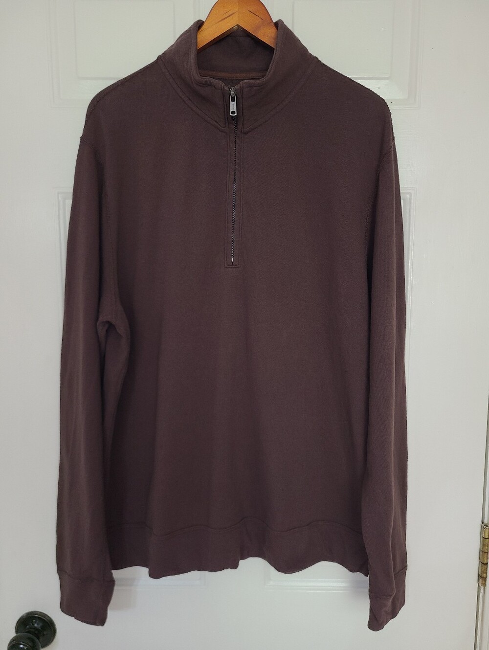 Todd Snyder Men's Half-Zip Sweater in Dark Brown